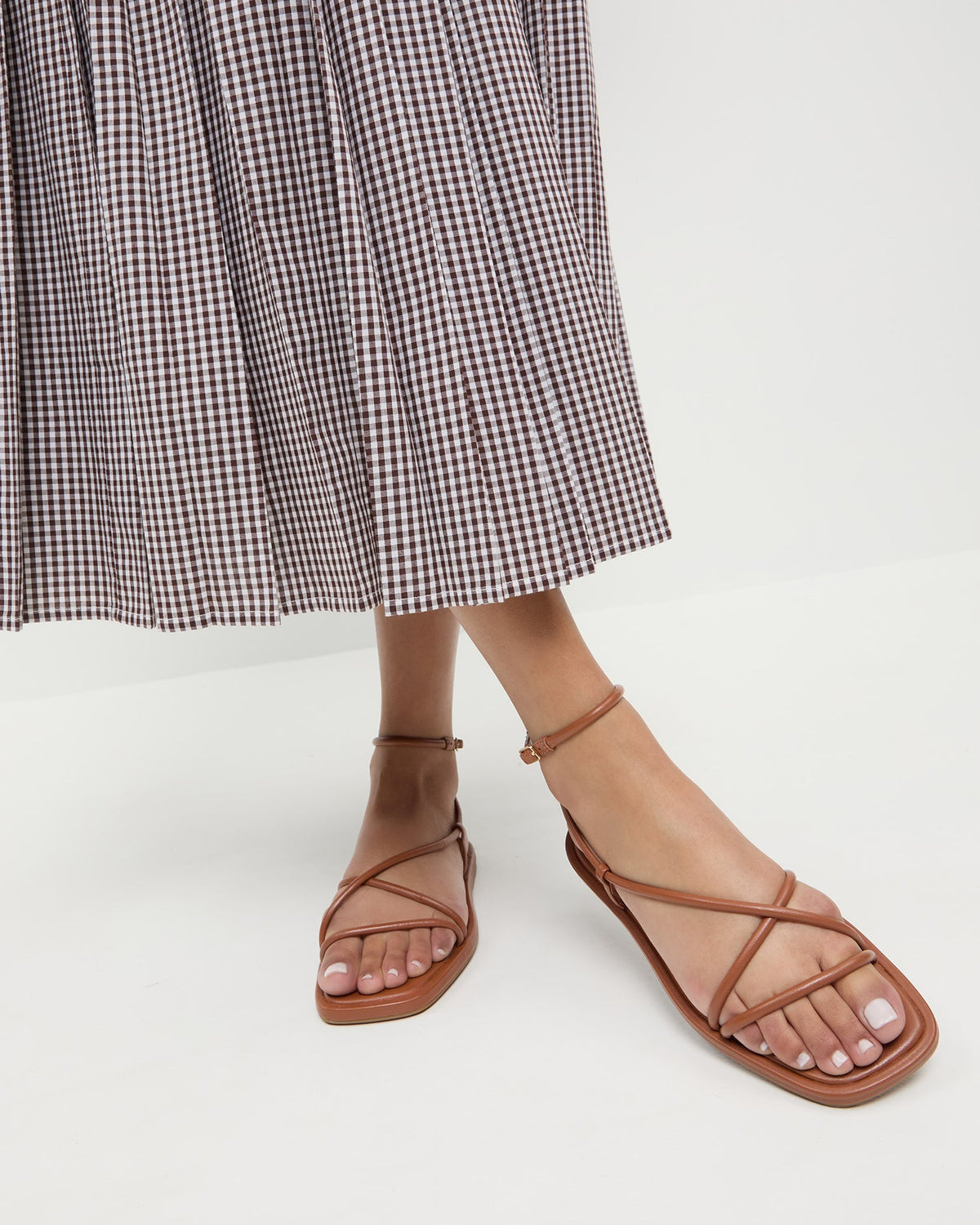 Noor Timber Leather Flat Sandal - Loeffler Randall Trending