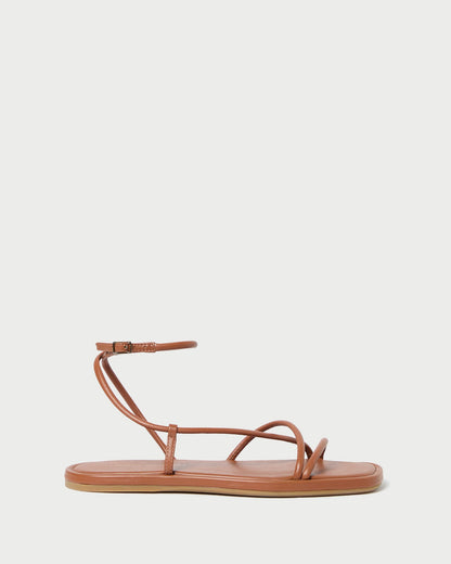 Noor Timber Leather Flat Sandal - Loeffler Randall Trending