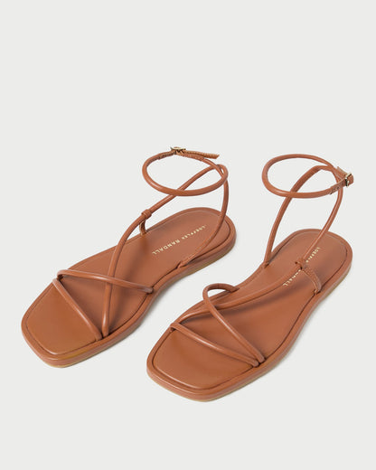 Noor Timber Leather Flat Sandal - Loeffler Randall Trending