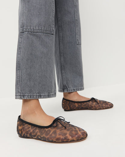 Landon Leopard Mesh Ballet Flat - Loeffler Randall Trending