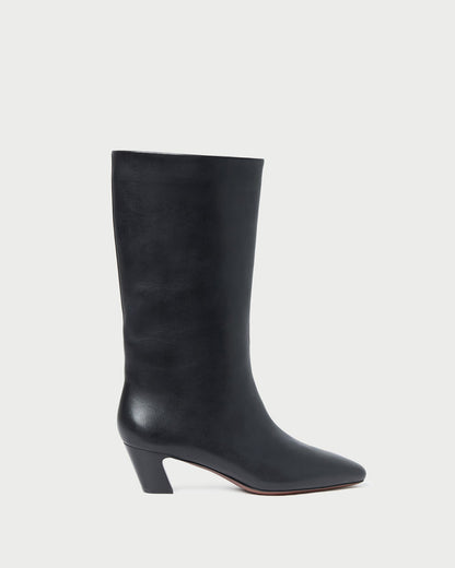 Cleo Black Leather Mid-Calf Boot - Loeffler Randall Everyday