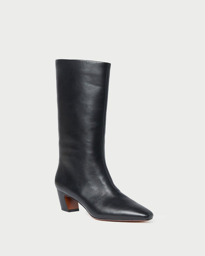 Cleo Black Leather Mid-Calf Boot - Loeffler Randall Everyday