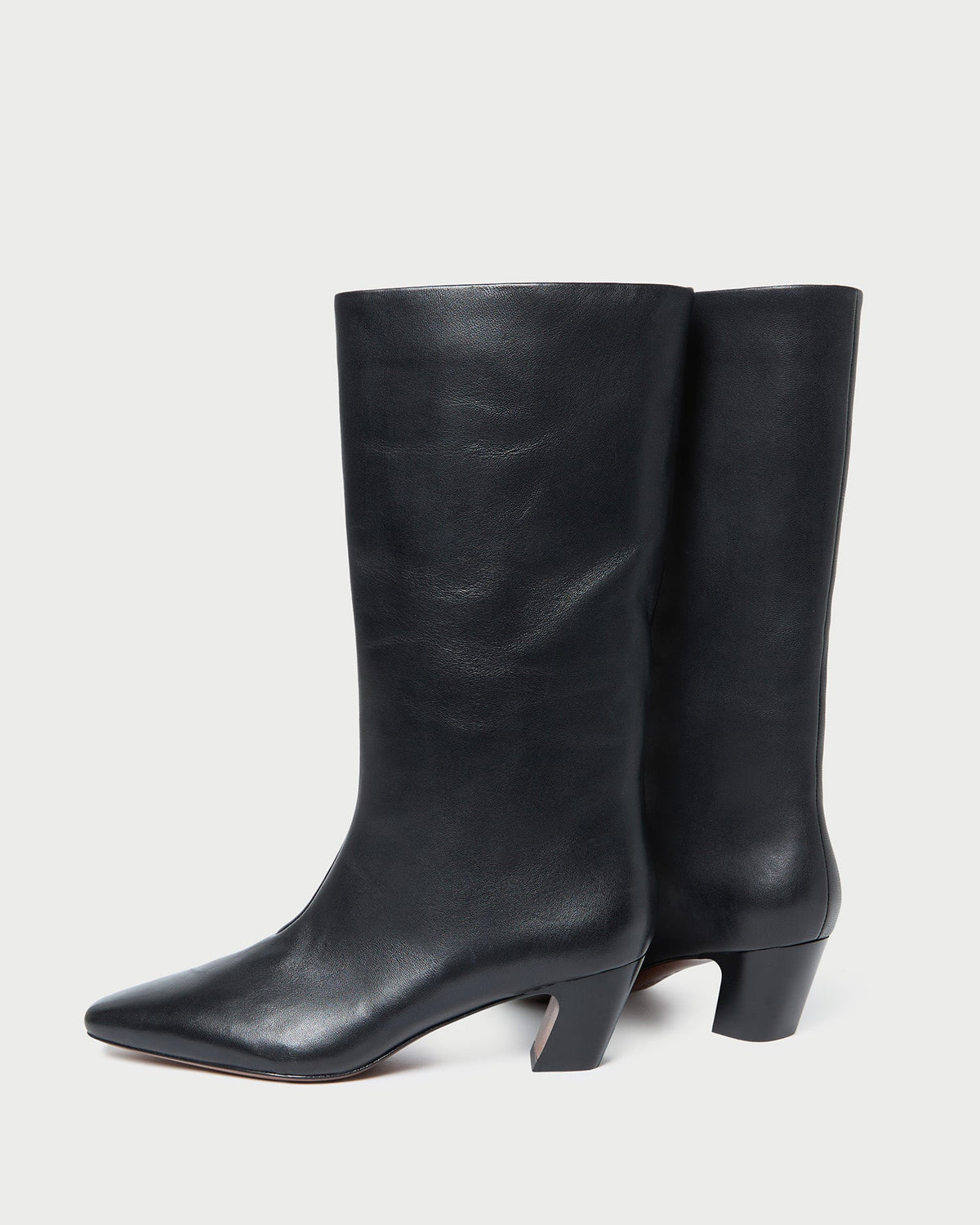 Cleo Black Leather Mid-Calf Boot - Loeffler Randall Everyday