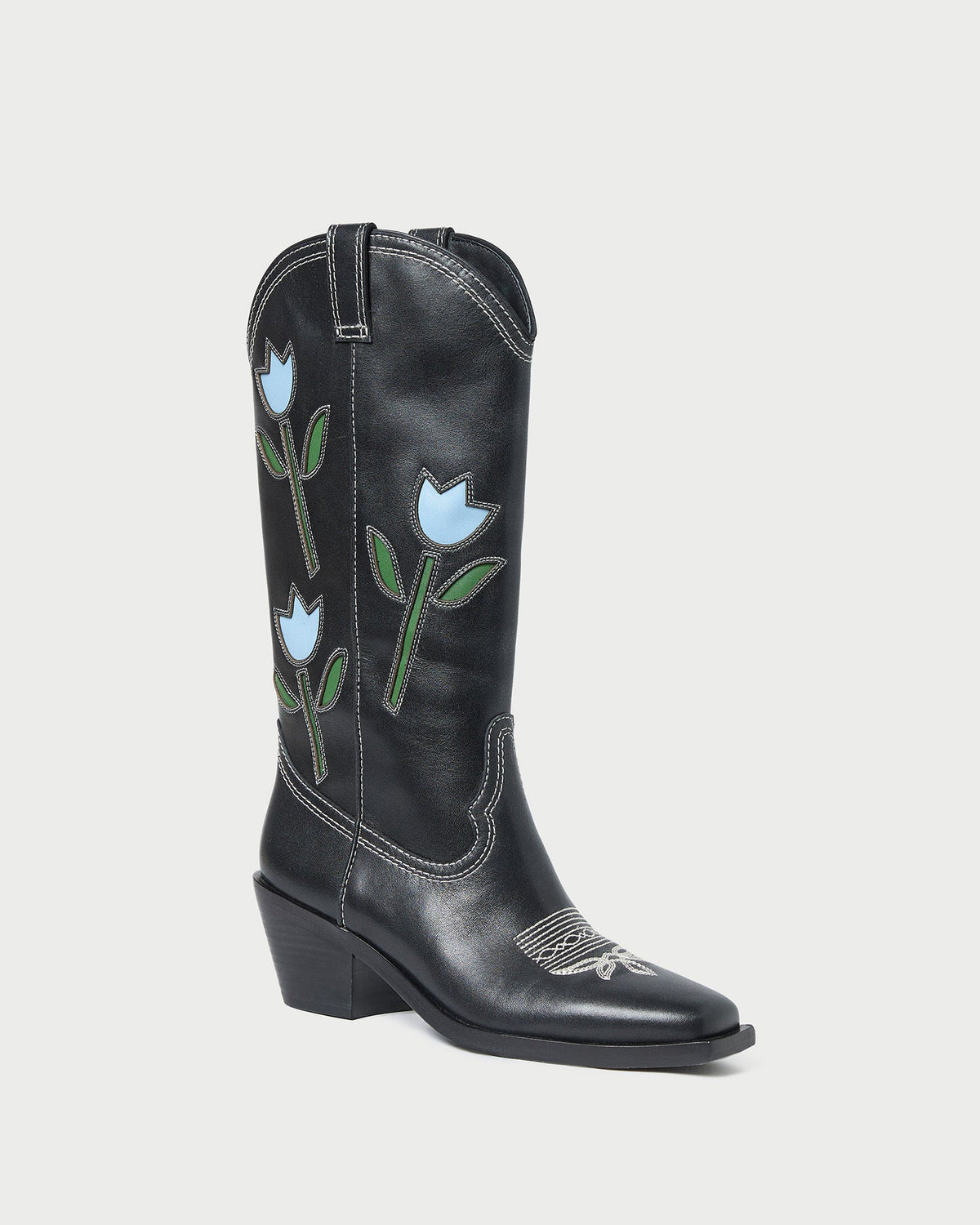 Wilder Black Tulip Leather Boot - Loeffler Randall Everyday
