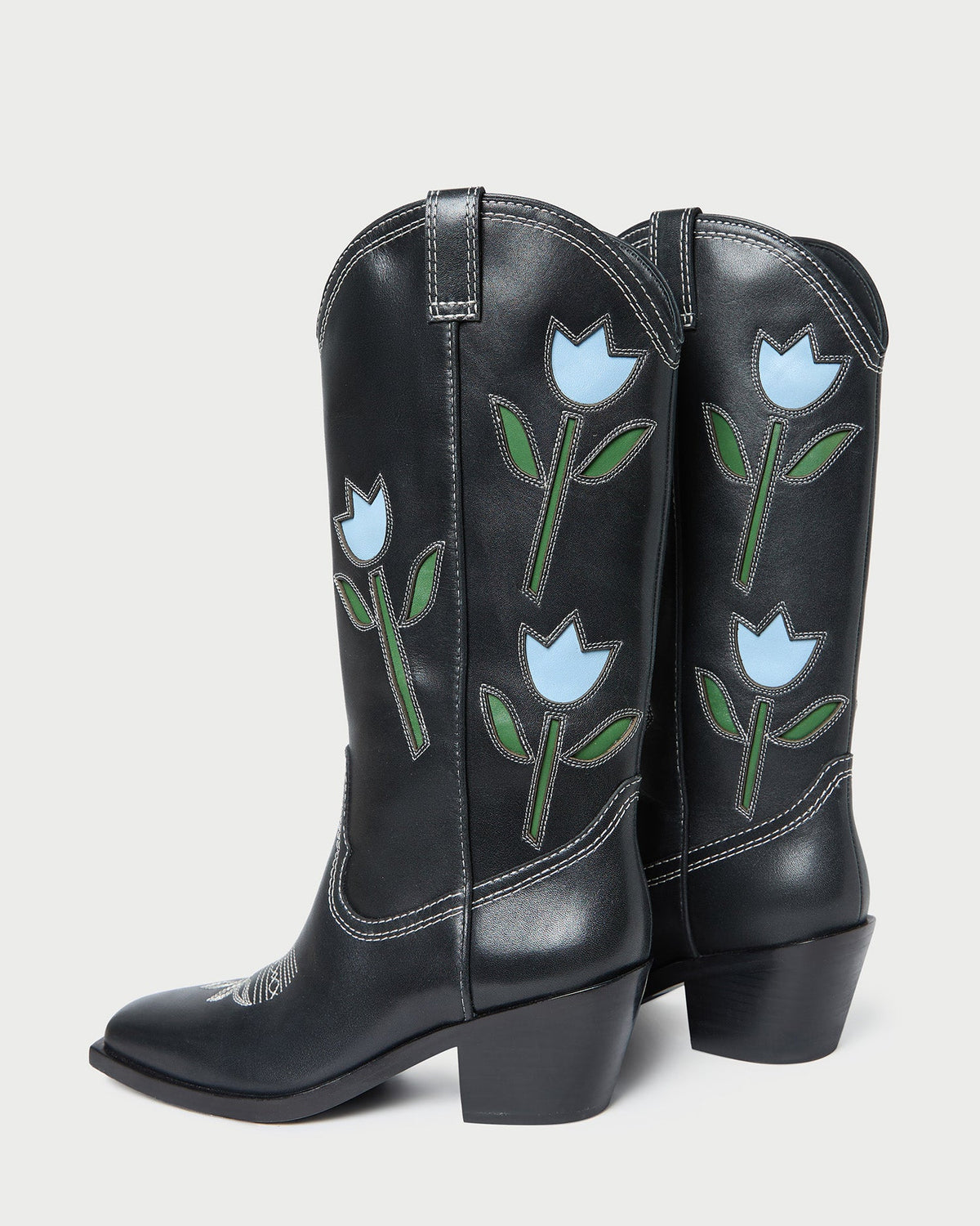 Wilder Black Tulip Leather Boot - Loeffler Randall Everyday