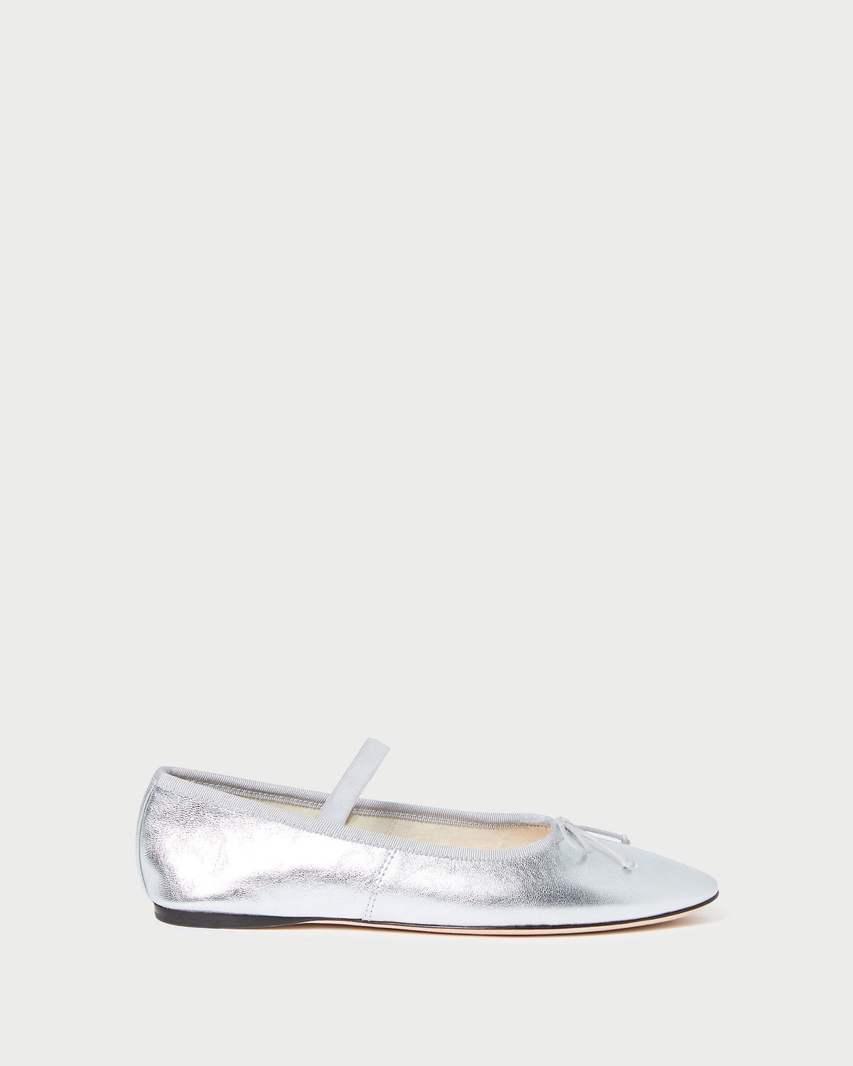 Leonie Silver Leather Ballet Flat - Loeffler Randall Trusted