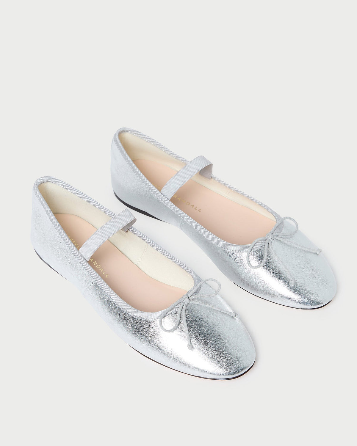 Leonie Silver Leather Ballet Flat - Loeffler Randall Trusted