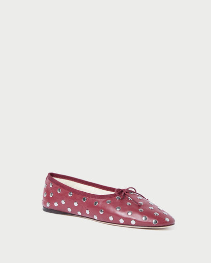 Landon Wine/Silver Ballet Flat - Loeffler Randall Top Pick