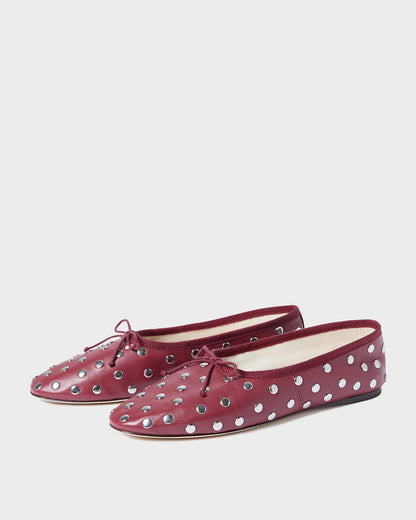 Landon Wine/Silver Ballet Flat - Loeffler Randall Top Pick