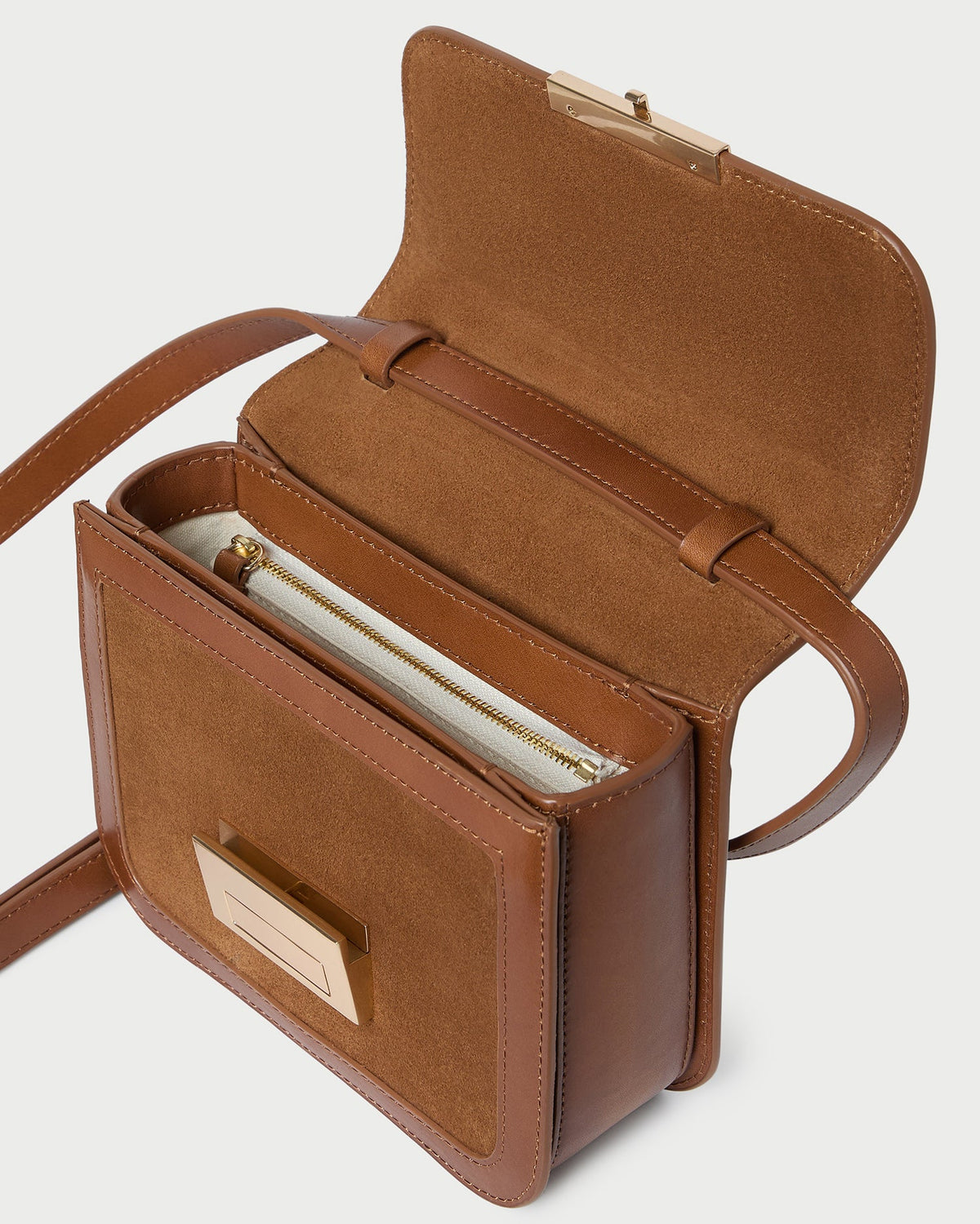 Desi Cacao Suede/Leather Crossbody - Loeffler Randall Quality