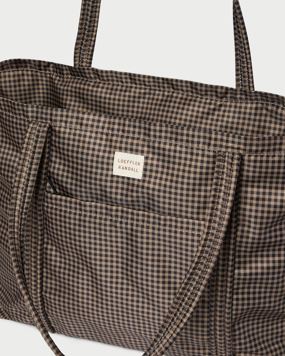 Dina Brown/Black Check Travel Tote - Loeffler Randall Popular