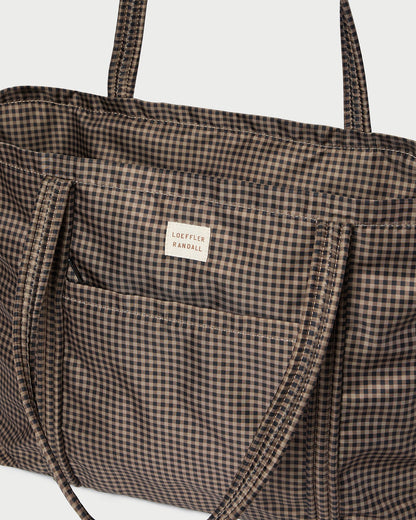 Dina Brown/Black Check Travel Tote - Loeffler Randall Popular