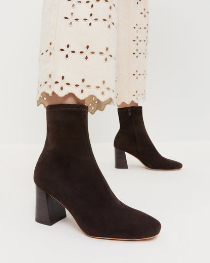 Elise Brown Suede Stretch Bootie - Loeffler Randall Quality