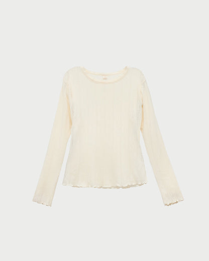 Lolo Pointelle Long-Sleeve Tee - Loeffler Randall Smart Buy