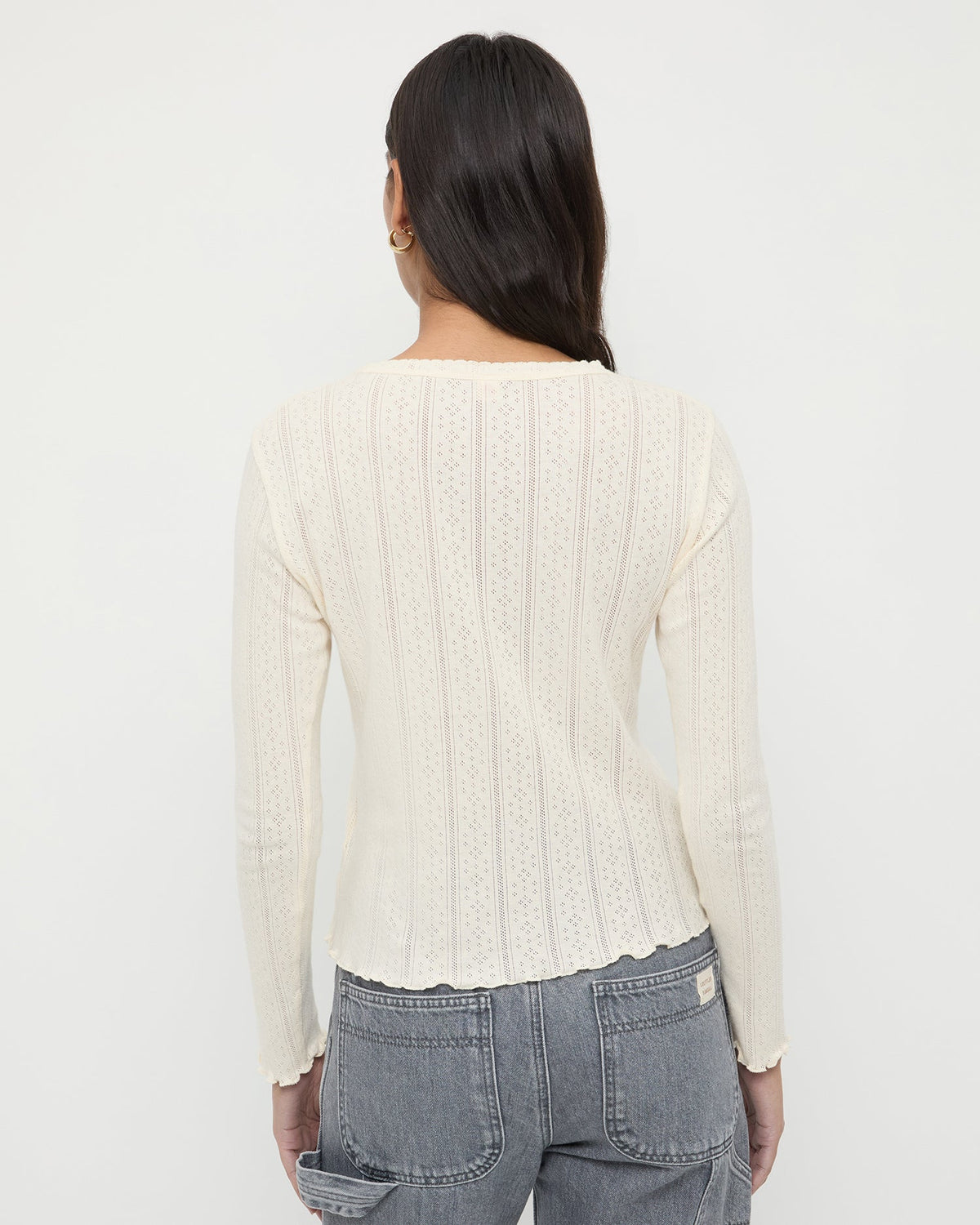 Lolo Pointelle Long-Sleeve Tee - Loeffler Randall Smart Buy