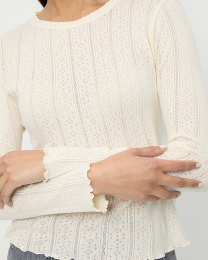 Lolo Pointelle Long-Sleeve Tee - Loeffler Randall Smart Buy