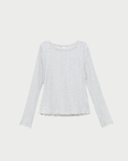 Lolo Pointelle Long-Sleeve Tee - Loeffler Randall Quality
