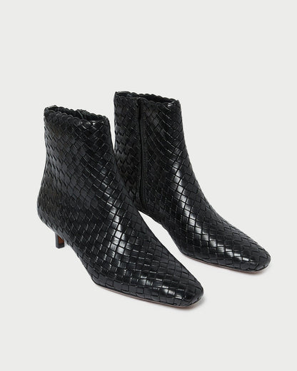Marcella Black Woven Ankle Boot - Loeffler Randall Deals
