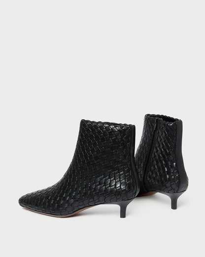 Marcella Black Woven Ankle Boot - Loeffler Randall Deals