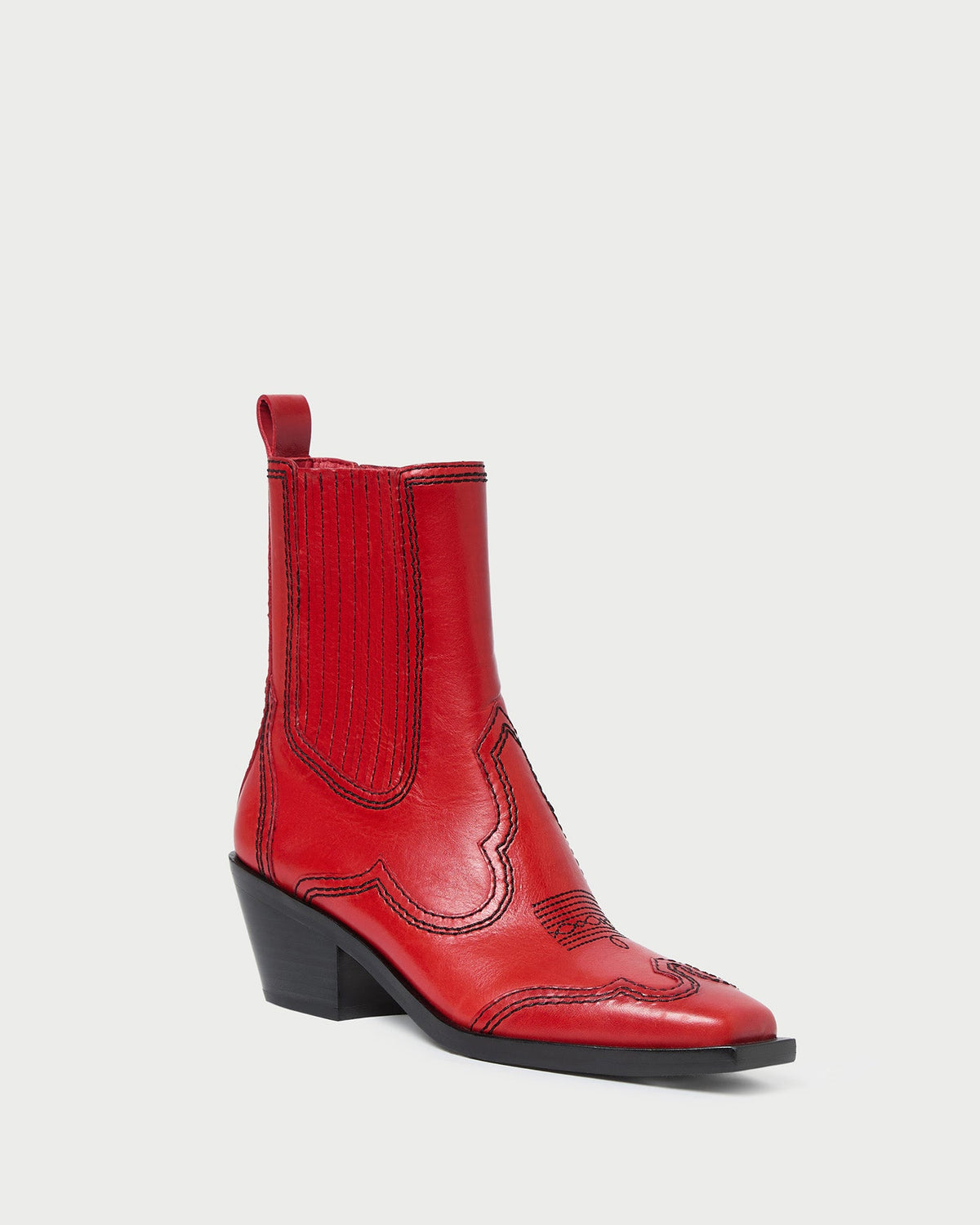 Agnes Red Leather Western Boot - Loeffler Randall Popular