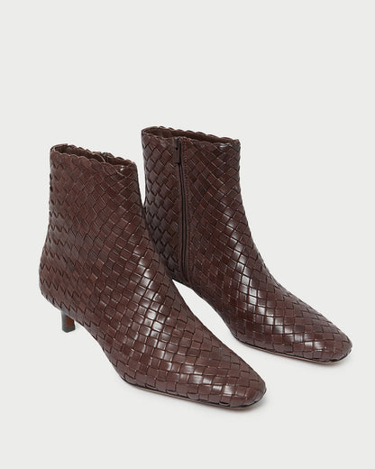 Marcella Espresso Woven Ankle Boot - Loeffler Randall Great Value