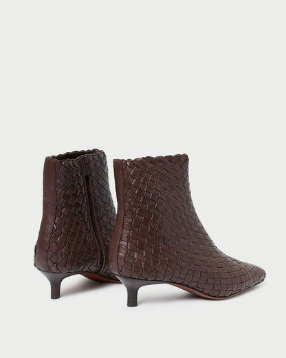 Marcella Espresso Woven Ankle Boot - Loeffler Randall Great Value