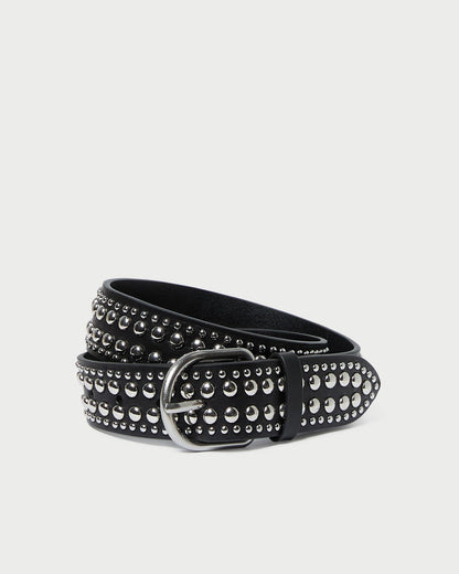 Isaac Black/Silver Studded Belt - Loeffler Randall Value