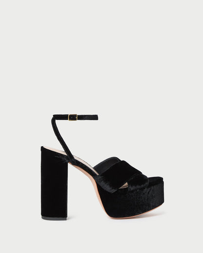 Loretta Black Velvet Platform Sandal - Loeffler Randall Recommended