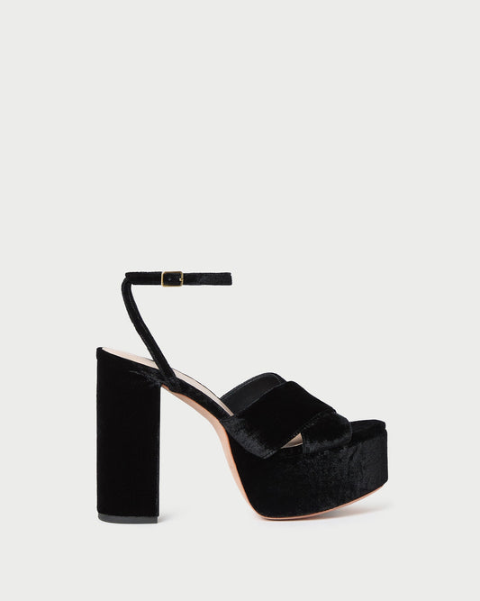 Loretta Black Velvet Platform Sandal - Loeffler Randall Recommended