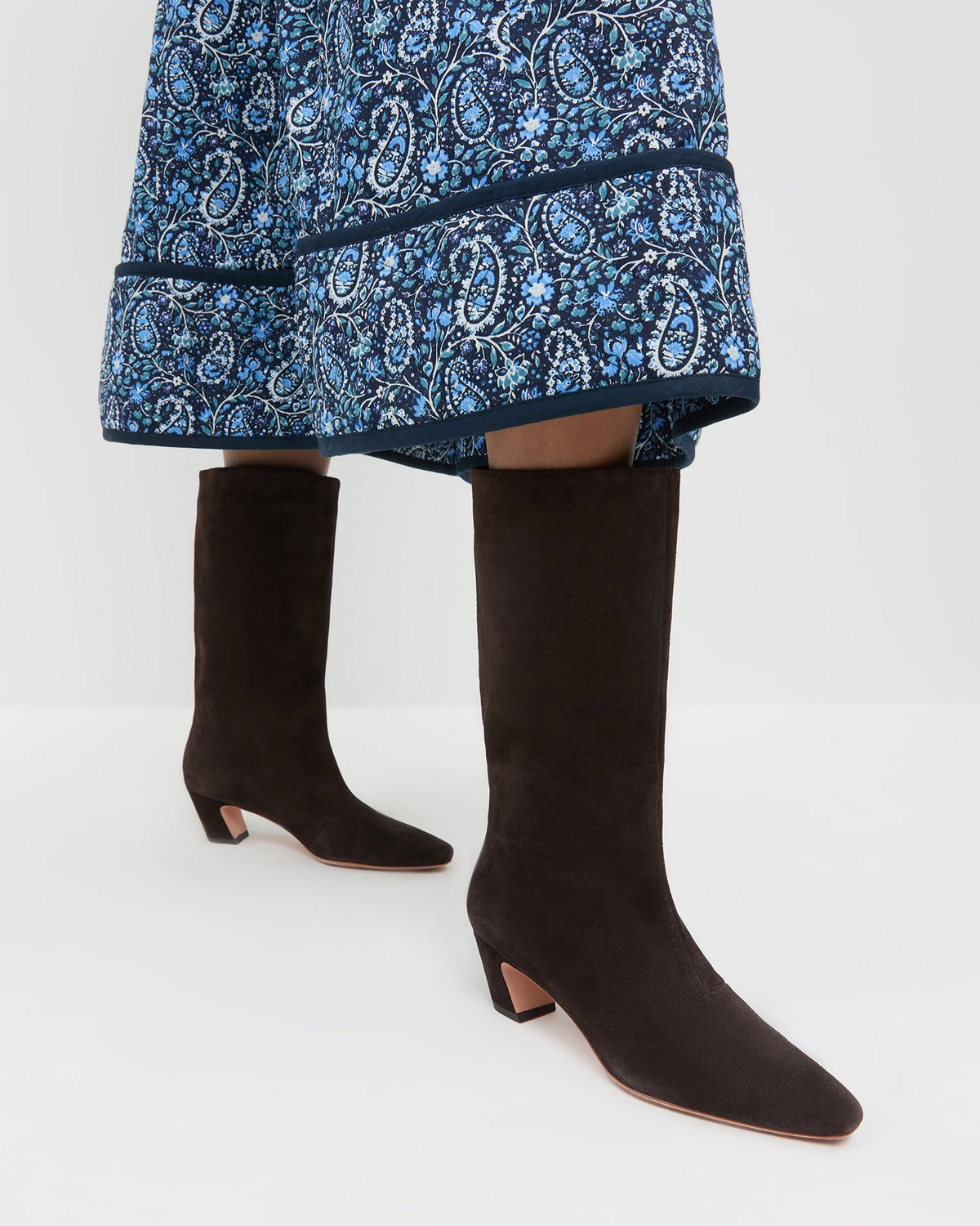 Cleo Brown Suede Mid-Calf Boot - Loeffler Randall Trusted