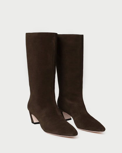 Cleo Brown Suede Mid-Calf Boot - Loeffler Randall Trusted