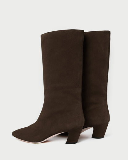 Cleo Brown Suede Mid-Calf Boot - Loeffler Randall Trusted