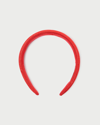 Marina Red Moiré Puffy Headband - Loeffler Randall Popular