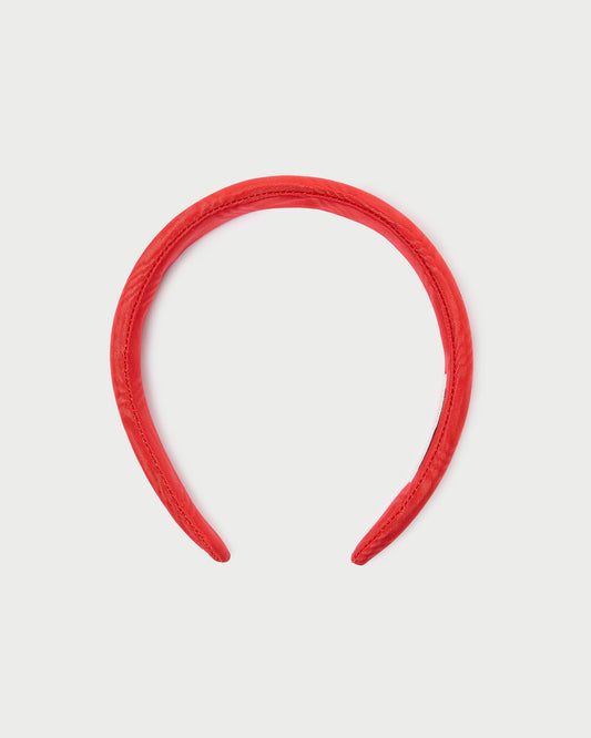 Marina Red Moiré Puffy Headband - Loeffler Randall Popular