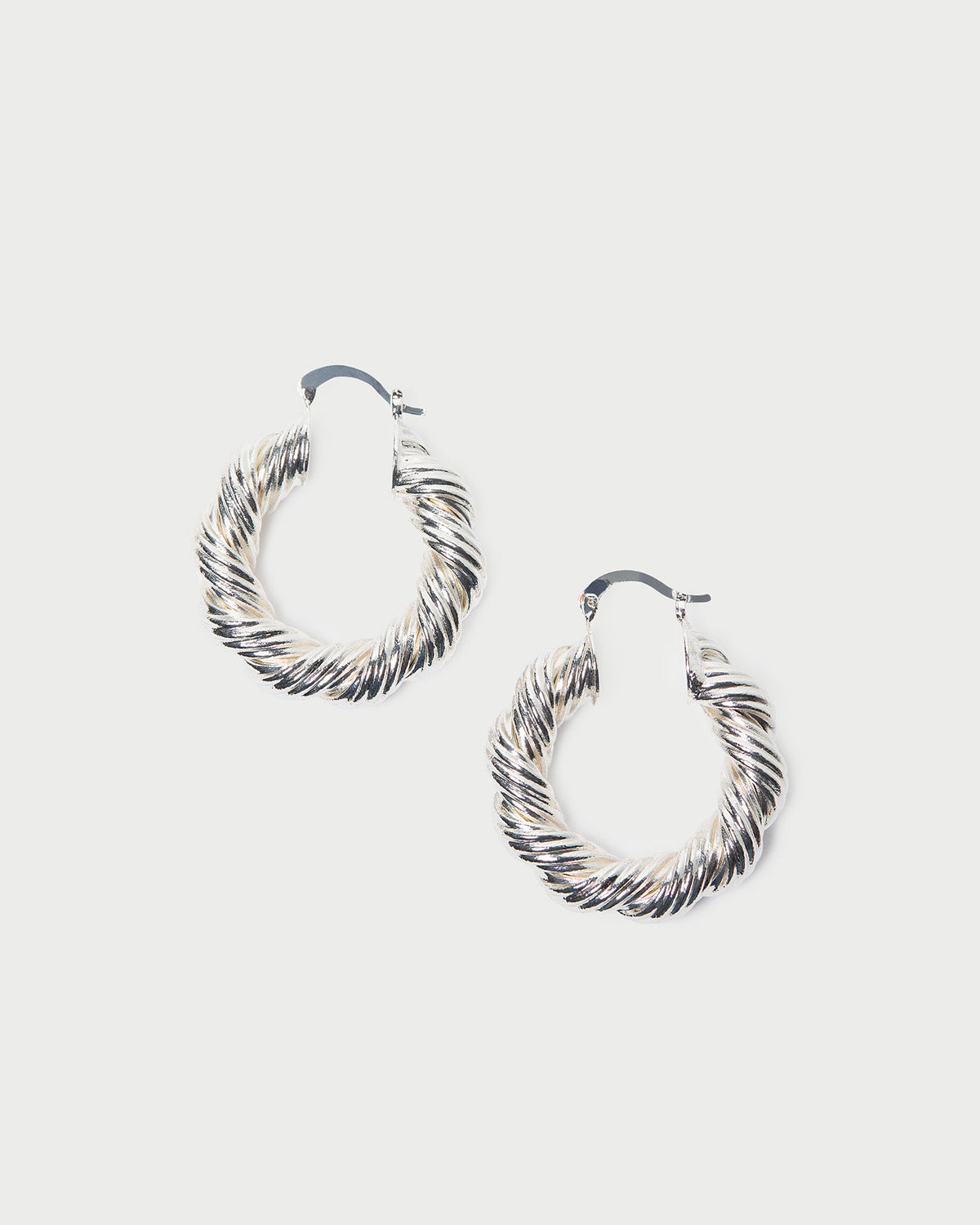 Atticus Silver Twisted Hoop Earrings - Loeffler Randall Great Value