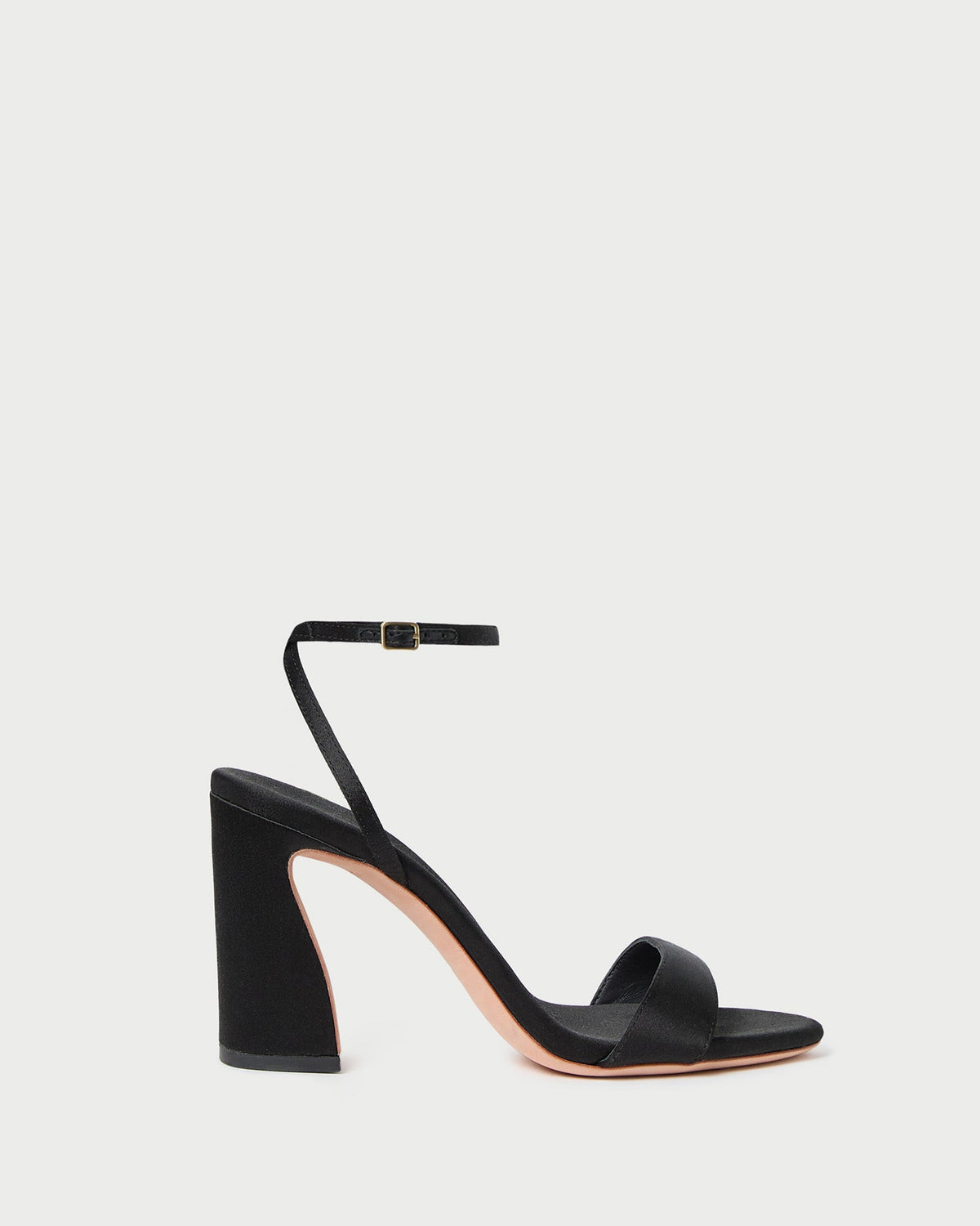 Malia Black Satin Curved-Heel Sandal - Loeffler Randall Essential