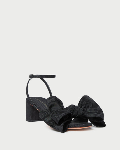 Carmen Black Moiré Bow Sandal - Loeffler Randall Premium
