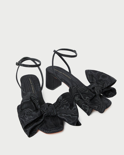 Carmen Black Moiré Bow Sandal - Loeffler Randall Premium