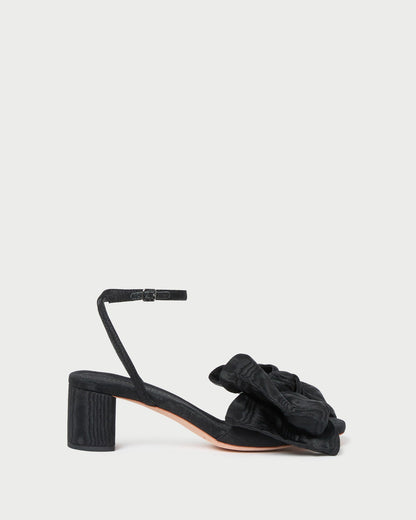 Carmen Black Moiré Bow Sandal - Loeffler Randall Premium