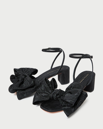 Carmen Black Moiré Bow Sandal - Loeffler Randall Premium