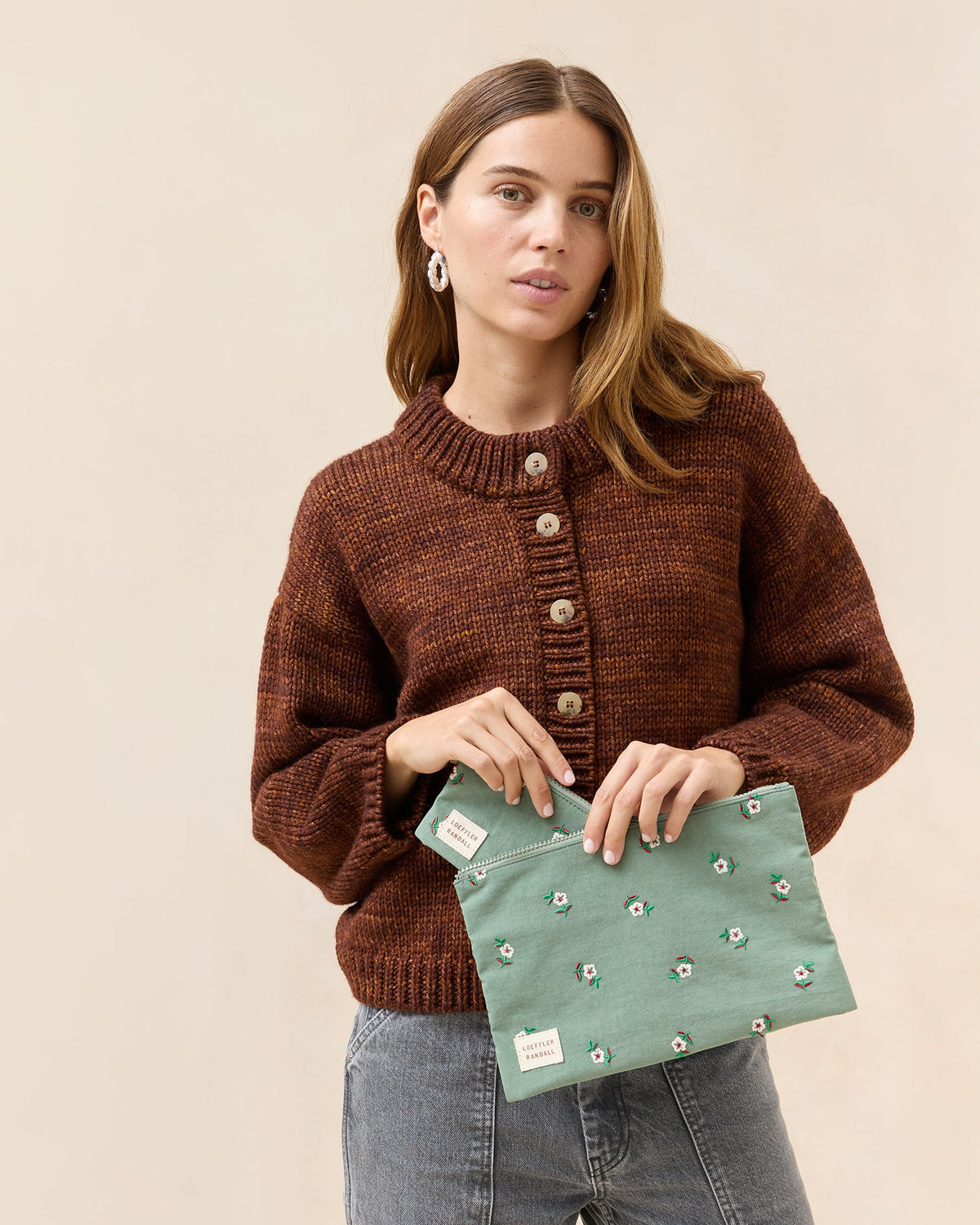Tracy Sage Floral Pouch Set - Loeffler Randall Special Offer