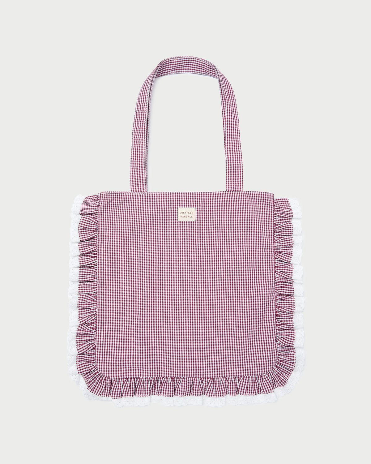 Justine Maroon Ruffle Tote - Loeffler Randall Special Offer
