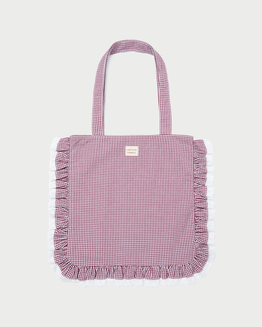 Justine Maroon Ruffle Tote - Loeffler Randall Special Offer