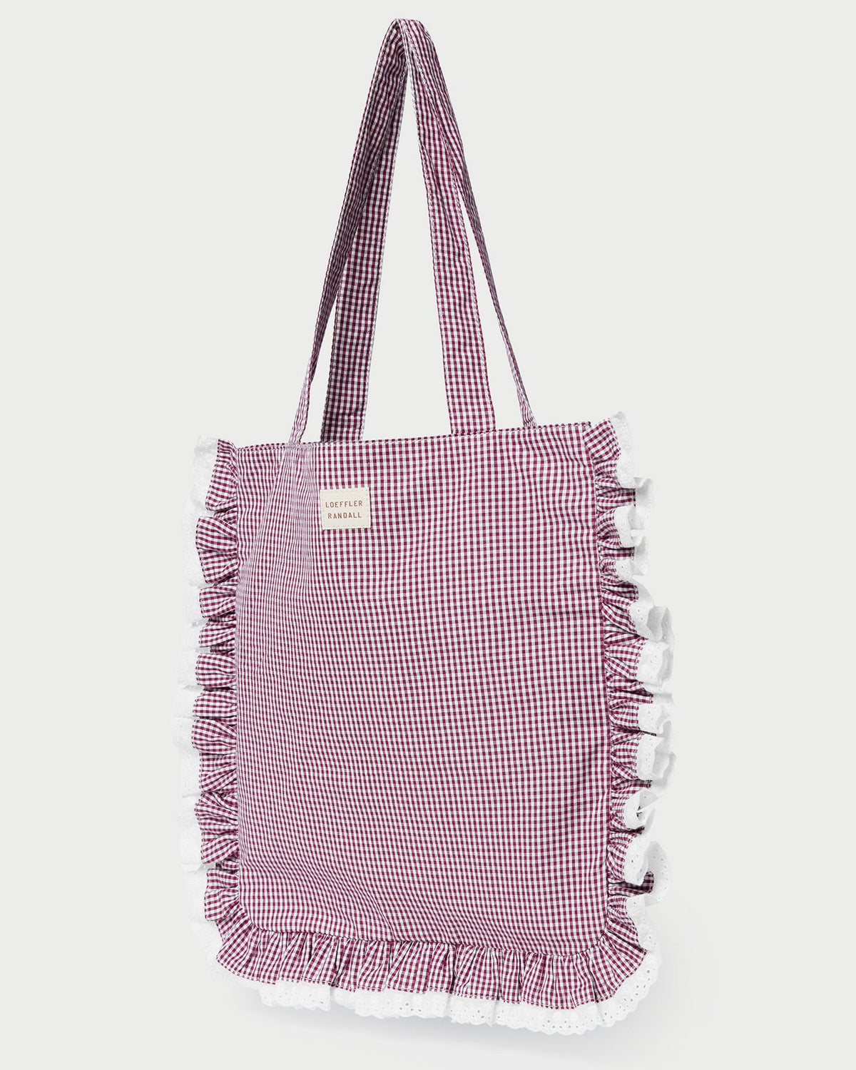 Justine Maroon Ruffle Tote - Loeffler Randall Special Offer
