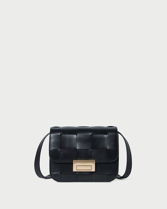 Desi Black Woven Leather Crossbody - Loeffler Randall Everyday