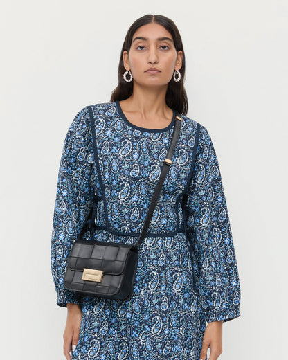 Desi Black Woven Leather Crossbody - Loeffler Randall Everyday