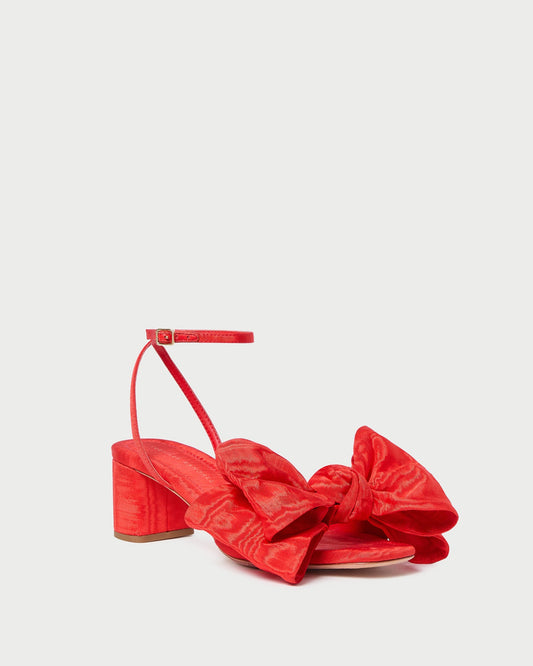 Carmen Red Moiré Bow Sandal - Loeffler Randall Special Offer