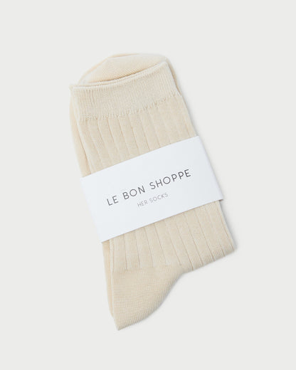 Le Bon Shoppe White Trouser Sock - Loeffler Randall Trending