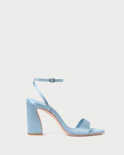 Malia Blue Satin Curved-Heel Sandal - Loeffler Randall Exclusive