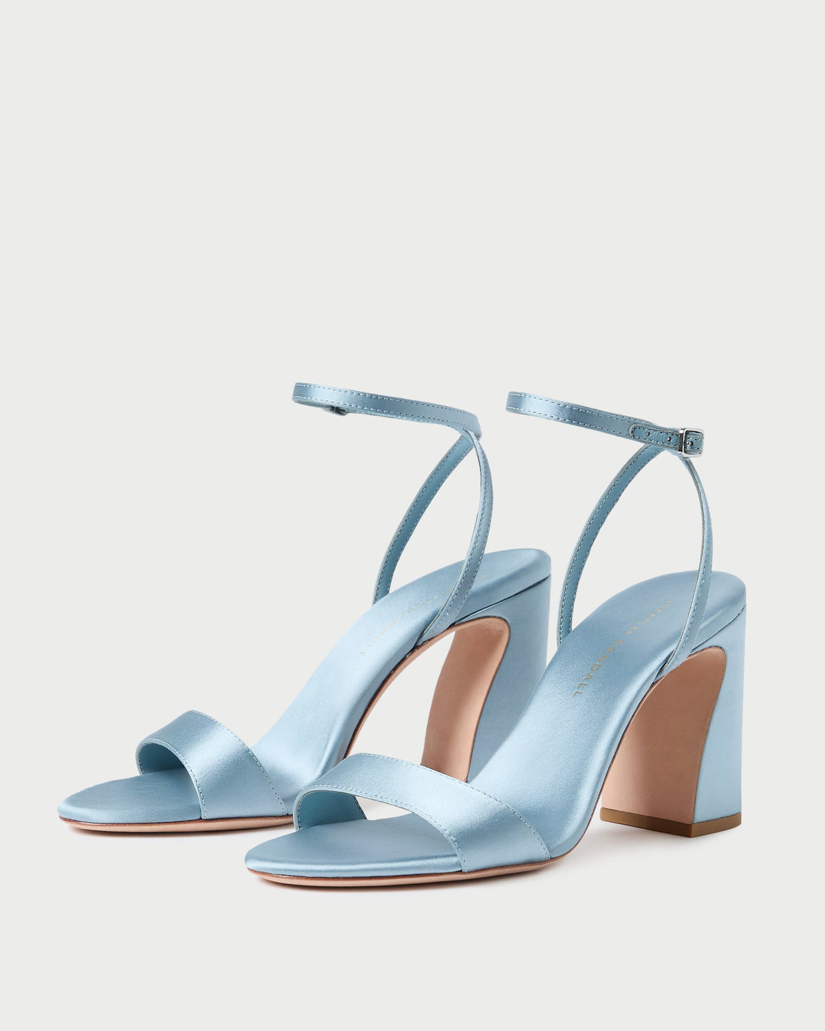 Malia Blue Satin Curved-Heel Sandal - Loeffler Randall Exclusive
